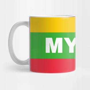 Myeik City in Myanmar Flag Colors Mug